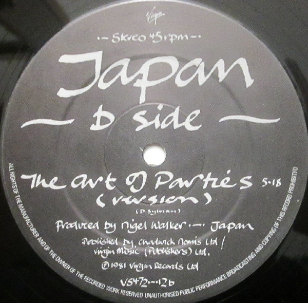 Japan : Ghosts (12", Single, ƱTO)