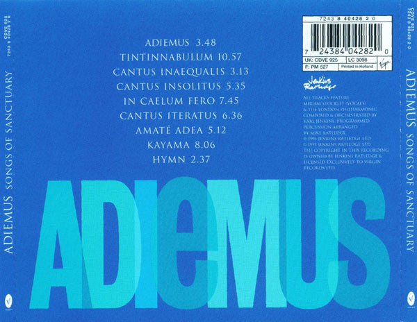 Adiemus : Songs Of Sanctuary (CD, Album)