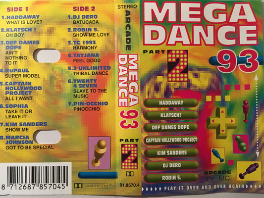 Various : Mega Dance 93 - Part 2 (Cass, Comp)