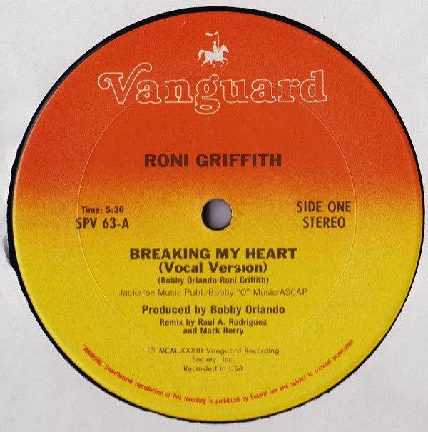 Roni Griffith : Breaking My Heart (12", Single)