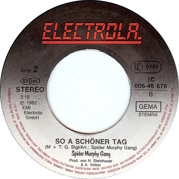 Spider Murphy Gang : Ich Schau' Dich An (7", Single)
