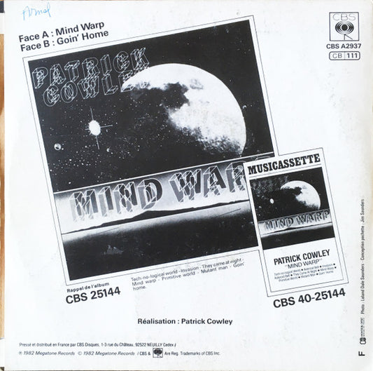 Patrick Cowley : Mind Warp (7", Single)