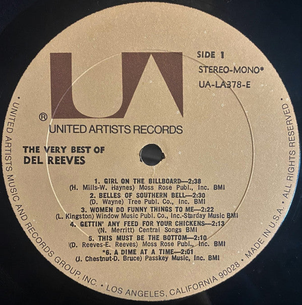 Del Reeves : The Very Best Of Del Reeves (LP, Comp, RE)