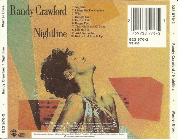 Randy Crawford : Nightline (CD, Album, Tar)