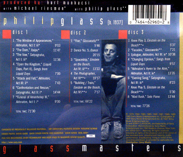 Philip Glass : Glassmasters (3xCD, Comp)