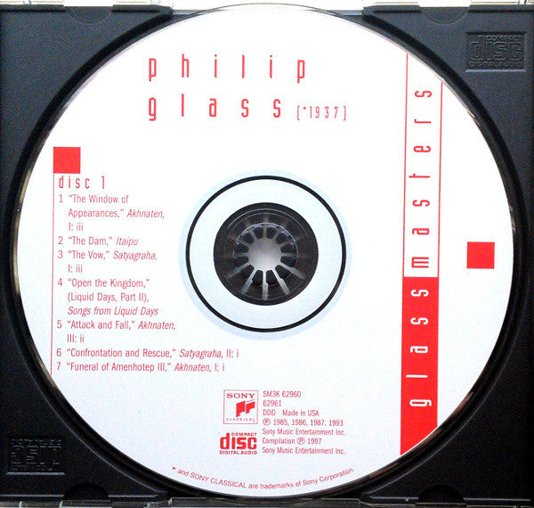 Philip Glass : Glassmasters (3xCD, Comp)