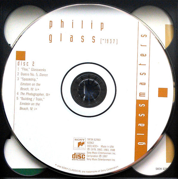 Philip Glass : Glassmasters (3xCD, Comp)