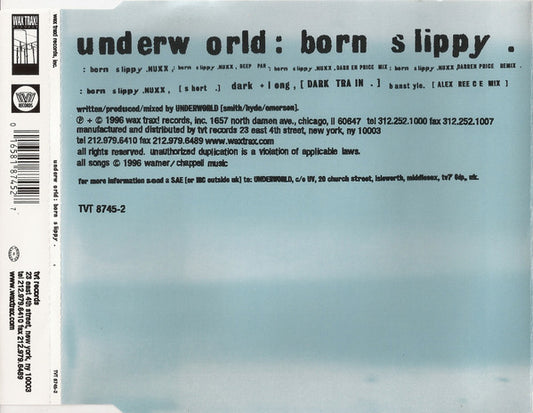 Underworld : Born Slippy (CD, Maxi)