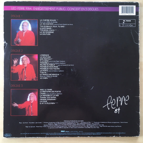 Léo Ferré : Ferré 84, Enregistrement Public (3xLP, Album)