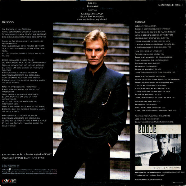 Sting : Russians (12", Maxi)