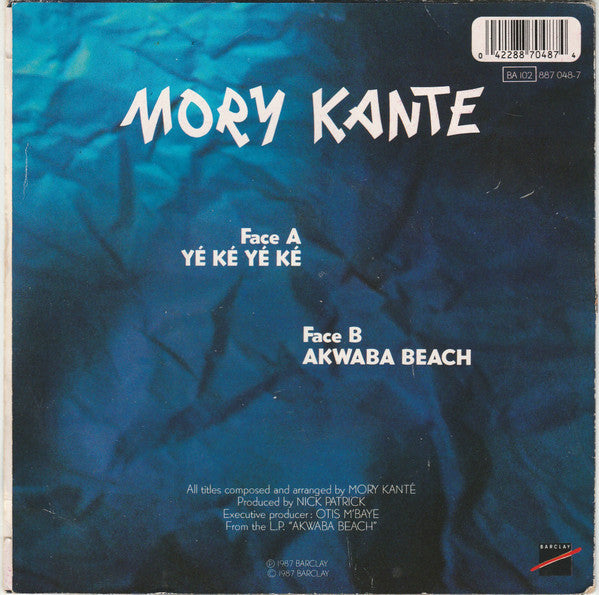 Mory Kanté : Yé Ké Yé Ké (7", Single)