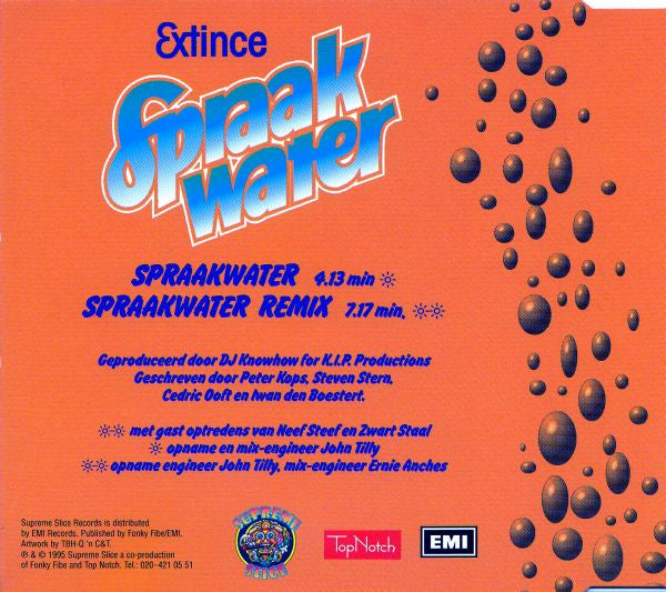 Extince : Spraakwater (CD, Single)
