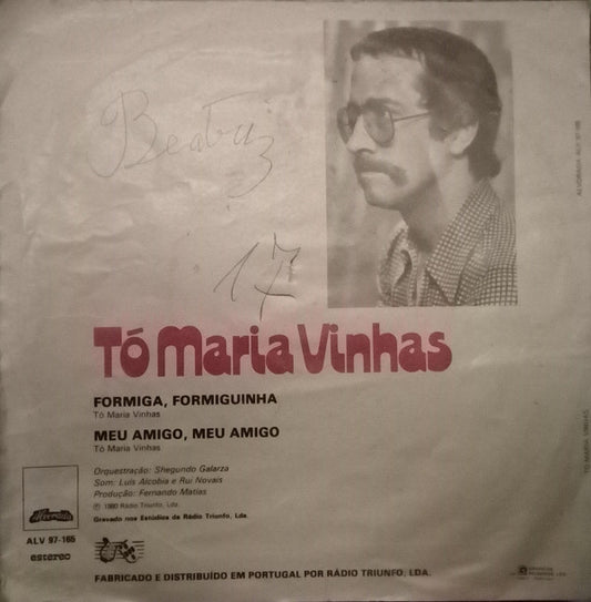 Tó Maria Vinhas : Formiga, Formiguinha (7", Single)