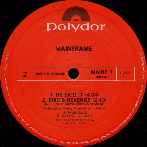 Mainframe (6) : 5 Minutes On... (12")