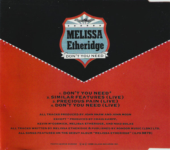Melissa Etheridge : Don't You Need (CD, Single)