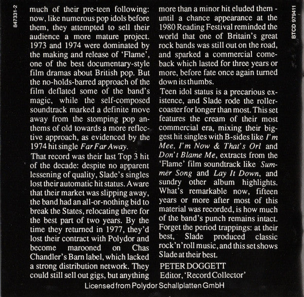 Slade : The Story Of Slade Vol. 1 (CD, Comp)