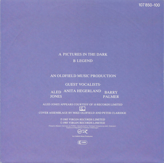 Mike Oldfield : Pictures In The Dark (7", Single)