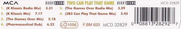 Bobby Brown : Two Can Play That Game (The K Klass Mixes) (CD, Maxi)