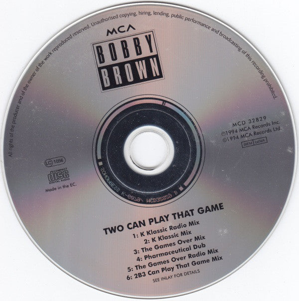 Bobby Brown : Two Can Play That Game (The K Klass Mixes) (CD, Maxi)