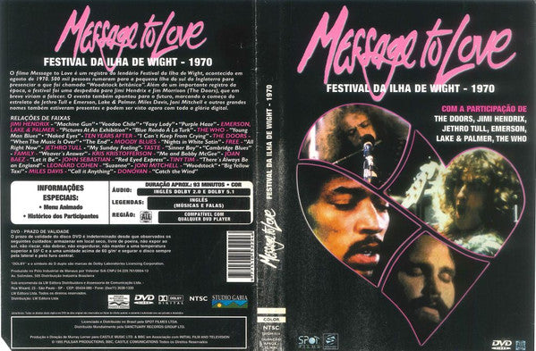 Various : Message To Love - Festival Da Ilha De Wight - 1970 (DVD-V, NTSC)