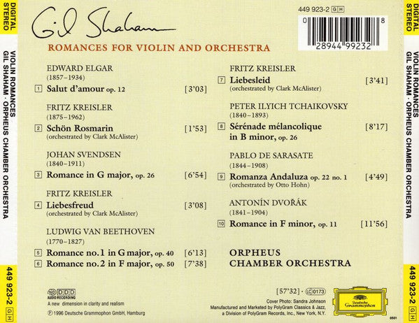 Gil Shaham : Violin Romances (CD)