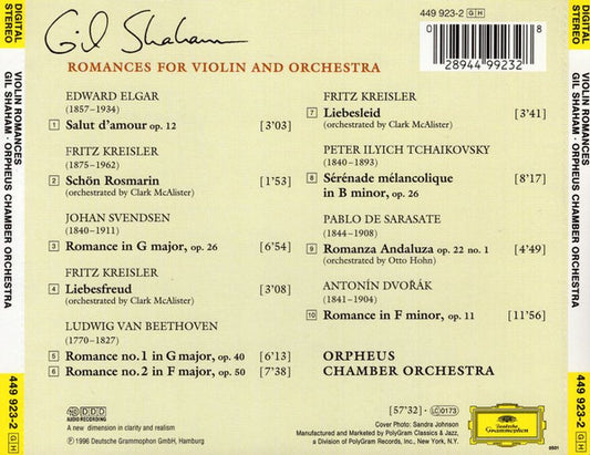 Gil Shaham : Violin Romances (CD)
