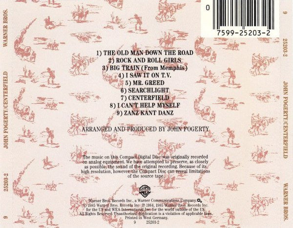 John Fogerty : Centerfield (CD, Album, Tar)