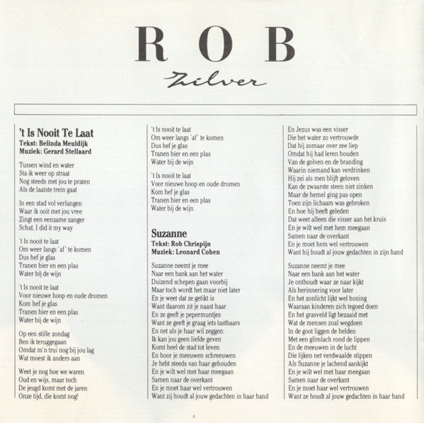 Rob de Nijs : Zilver (CD, Album)