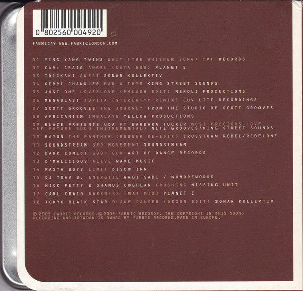 Carl Craig : Fabric 25 (CD, Mixed)