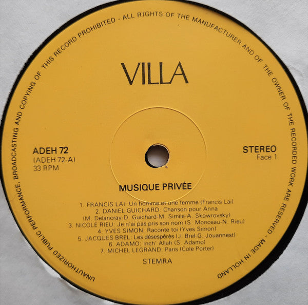 Various : Musique Privée (2xLP, Comp)