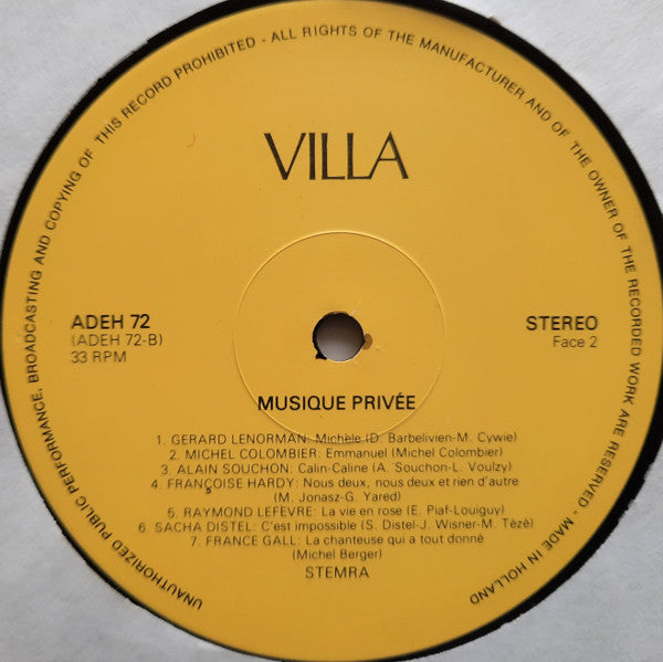 Various : Musique Privée (2xLP, Comp)