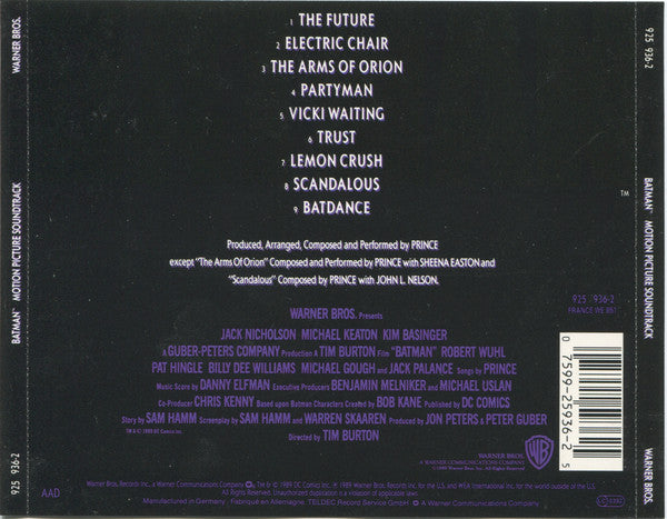 Prince : Batman™ (Motion Picture Soundtrack) (CD, Album)