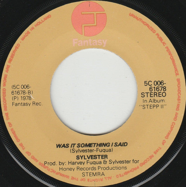 Sylvester : You Make Me Feel (Mighty Real) (7", Single)