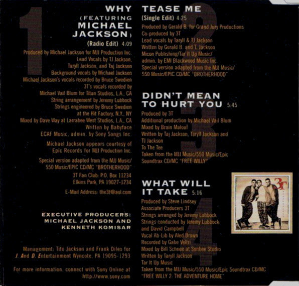 3T Featuring Michael Jackson : Why (CD, Maxi)