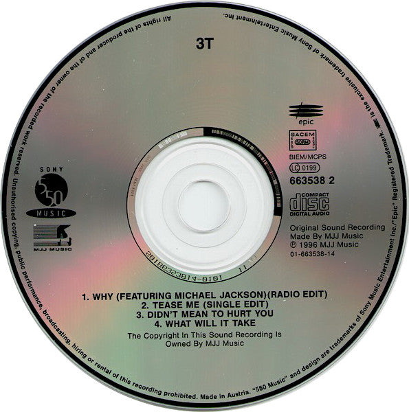 3T Featuring Michael Jackson : Why (CD, Maxi)