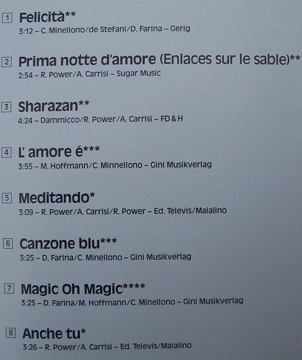 Al Bano & Romina Power : Felicità (CD, Comp)