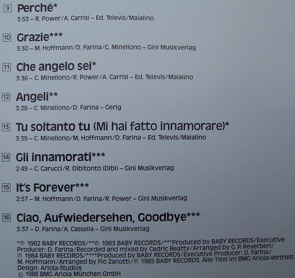 Al Bano & Romina Power : Felicità (CD, Comp)