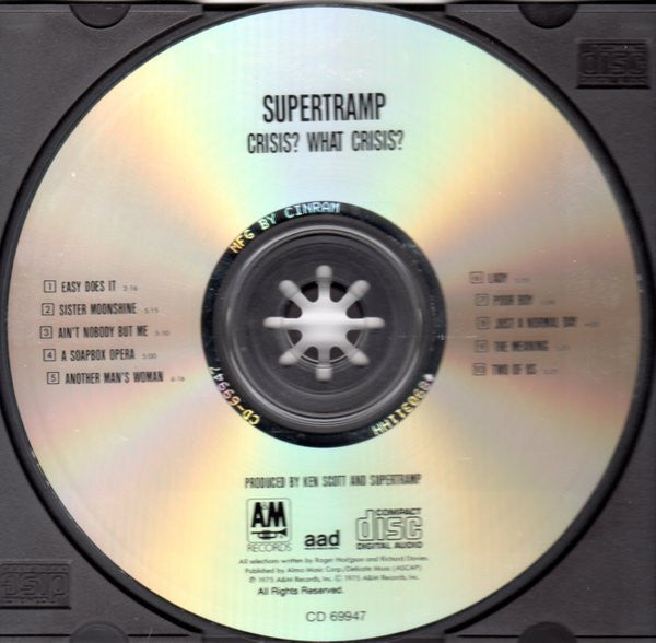 Supertramp : Crisis? What Crisis? (CD, Album, RE)