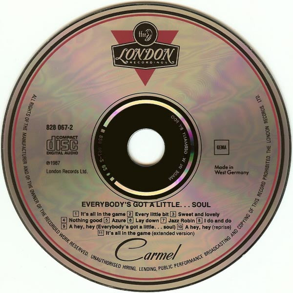 Carmel (2) : Everybody's Got A Little...Soul (CD, Album)