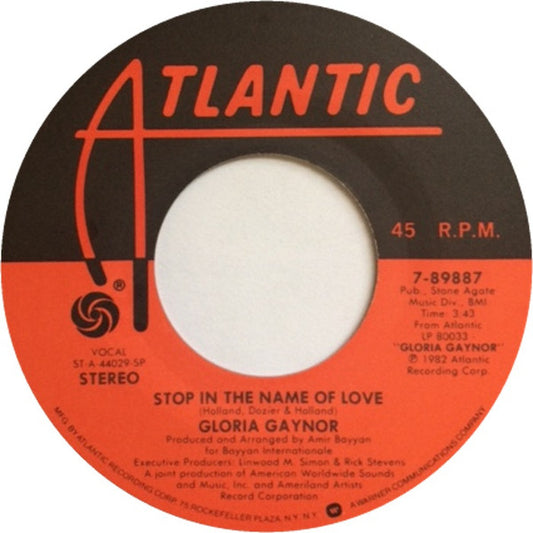 Gloria Gaynor : Stop In The Name Of Love (7")