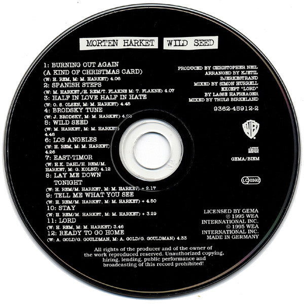 Morten Harket : Wild Seed (CD, Album, Glo)