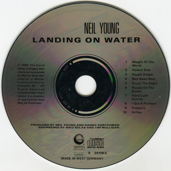Neil Young : Landing On Water (CD, Album)