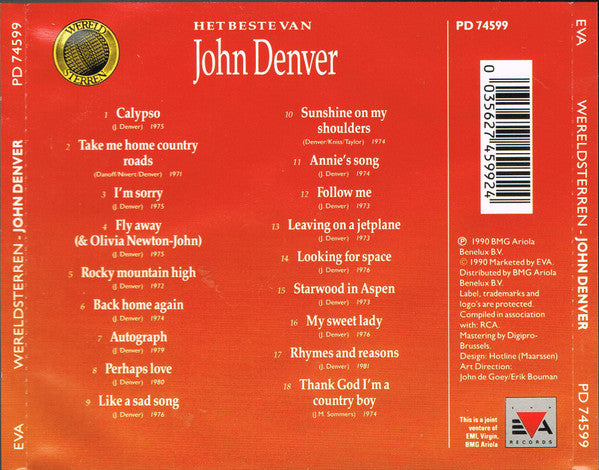 John Denver : Het Beste Van (CD, Comp)