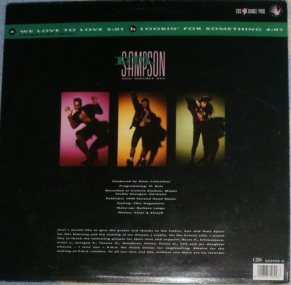 P.M. Sampson And Double Key : We Love To Love (12", Maxi)
