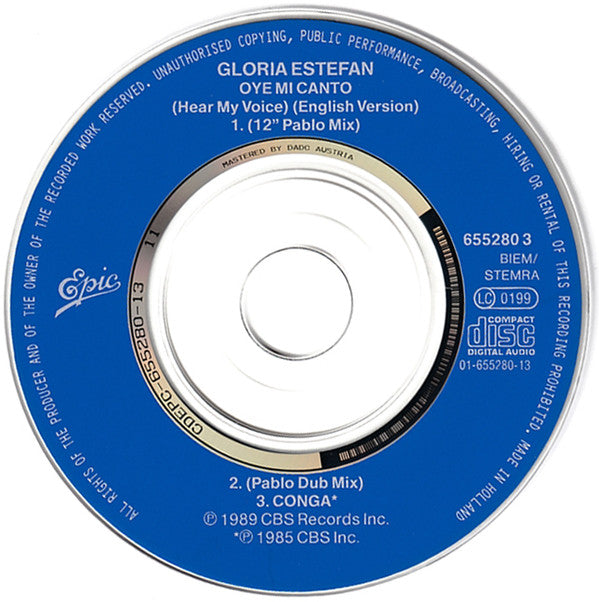 Gloria Estefan : Oye Mi Canto (Hear My Voice) (CD, Mini, Maxi)