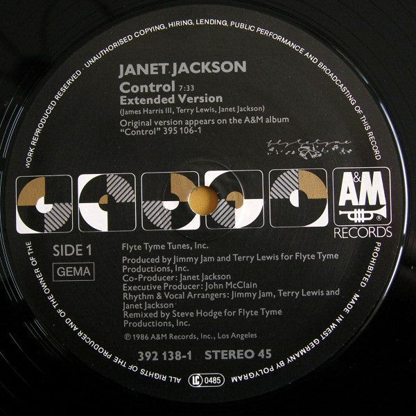 Janet Jackson : Control (12", Single)
