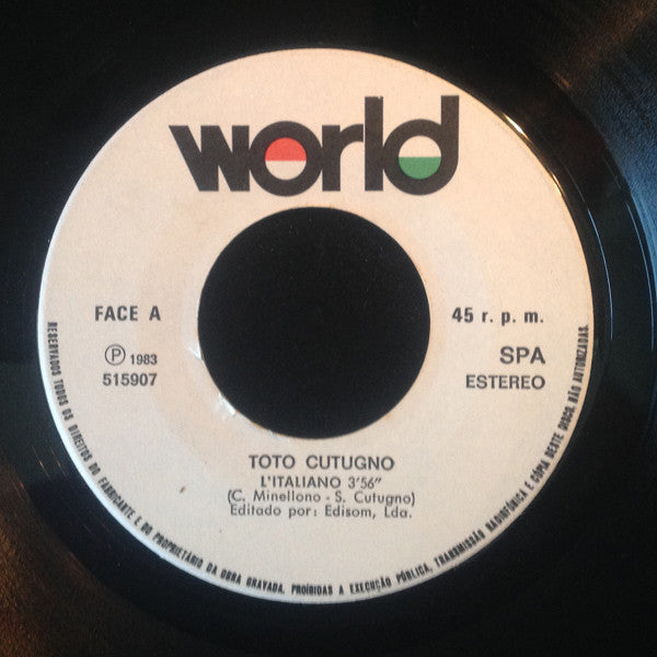 Toto Cutugno : L'Italiano (7", Single)