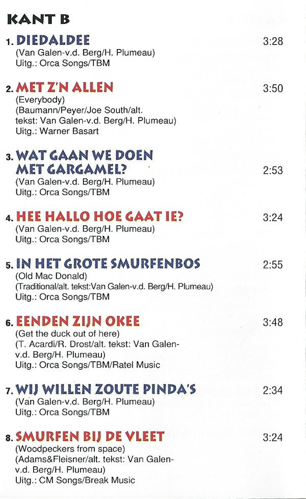 Irene Moors & The Smurfs (2) : Smurf The House (Cass, Album)