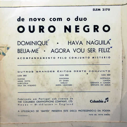 Duo Ouro Negro : De Novo Com O Duo Ouro Negro (7", EP)