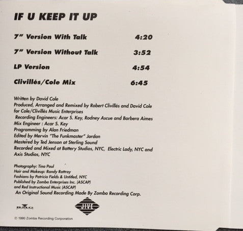 Liz Torres : If U Keep It Up (CD, Maxi)